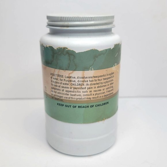 VINTAGE Perrigo Epsom Salt U.S.P. Cathartic Retro 1lb Plastic Jar (FULL) - Picture 2 of 5